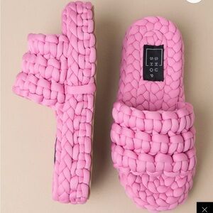 Lulu's Keiko Braided Fabric Platform Sandal